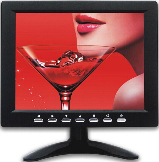 8inch LCD CCTV monitor with BNC VGA AV