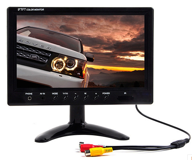 9inch LCD CCTV monitor with 2AV input