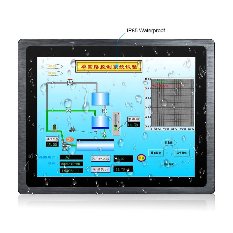 15inch industrial touch screen monitor with VGA/HDMI/DVI/Audio I/O interface